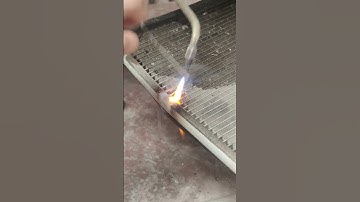 #Car AC condenser leak check and repair #How to repair an aluminium AC condenser #Aluminium brazing