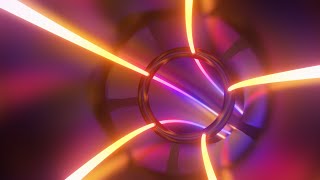 Inside Futuristic Neon Glowing Reflective Shiny Twisting Tunnel Tube 4K VJ Loop Motion Background