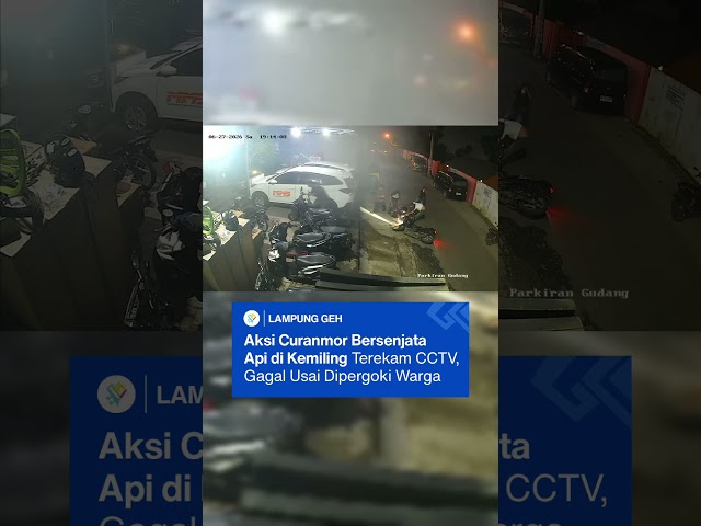 Ngeri! Aksi Curanmor Bersenjata Api di Kemiling Terekam CCTV