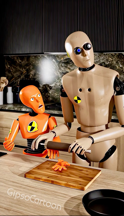 Big Robot thought Dummy's finger is dough 🤖😱❤️👶