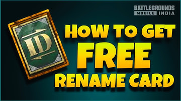 How to Get FREE Rename Card in BGMI |BGMI FREE RENAME CARD | BGMI MALAYALAM @kar98kbgmi