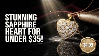 EverTrue Lab Created Sapphire Heart Pendant 2.50 ctw