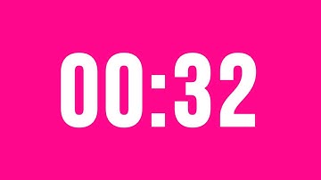 32 Second Countdown Timer No Music With Alarm Clock At The End