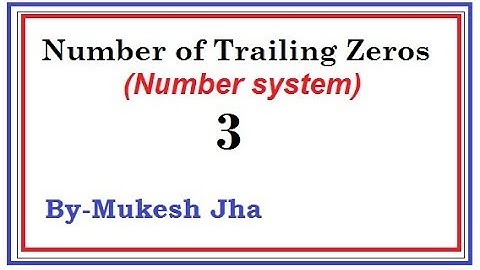 Number of Trailing Zeros Part 3