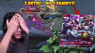 Ketemu TOP 1 GLOBAL FANNY Pake 2 RETRI Coy , PUSING PALA LAWANNYA!! - Mobile Legends