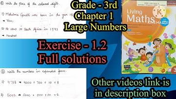 Large numbers | Chapter 1 | Class 3 | Living maths class 3 | Exercise 1.2 | Mathsadda |
