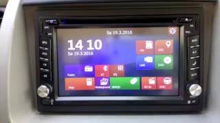 GPS Navigation HD 2DIN 6.2 Inch Car Stereo DVD Player Bluetooth iPod MP3 TV Camera