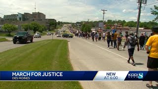 Demonstrators hold 'March for Justice' in Des Moines
