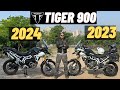 Whats changed in the new 2024 tiger 900 rally pro  side by side comparison