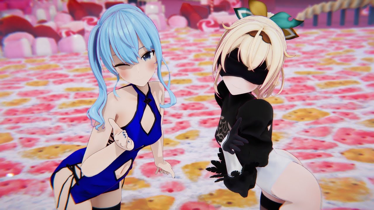 【MMD Hololive】Suisei ✮ Iroha - HIMEHINA『愛包ダンスホール』- #mmd #hololive #suisei #iroha #vtuber