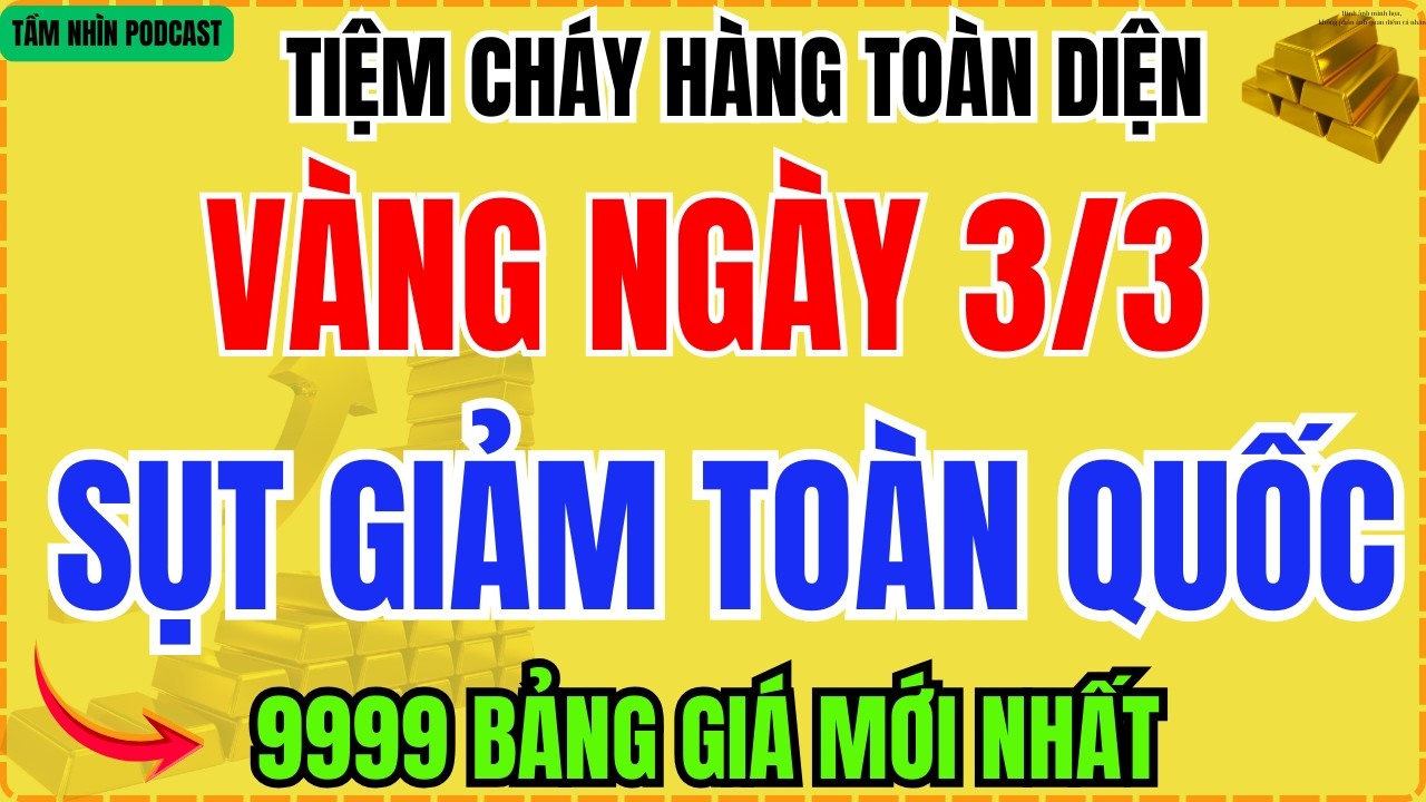 Giá Vàng Hôm Nay 3/3/2026 Tăng Mạnh Sau Biến Động Trung Đông: Vàng 9999 Là Cơ Hội Hay Rủi Ro?