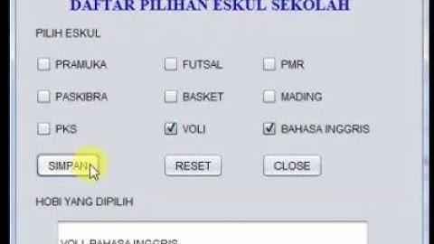 CARA MEMBUAT FORM ESKUL DENGAN CHECK BOX DI NETBEANS