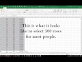 Increasing productivity in Excel