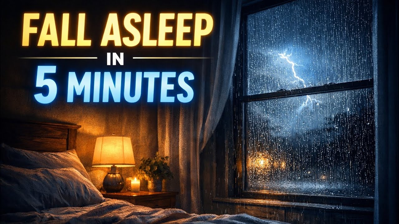 Fall Asleep in 5 Minutes 🌧️ 1 Hour Cozy Rain Sounds for Deep Sleep ...
