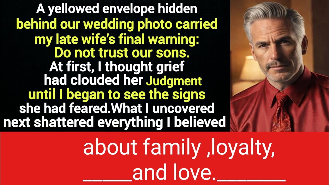 A Secret Note from My Late Wife Warned Me About Our Sons — What I Found ...
