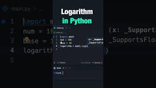 Logarithm in Python  #softlinks #python #programming
