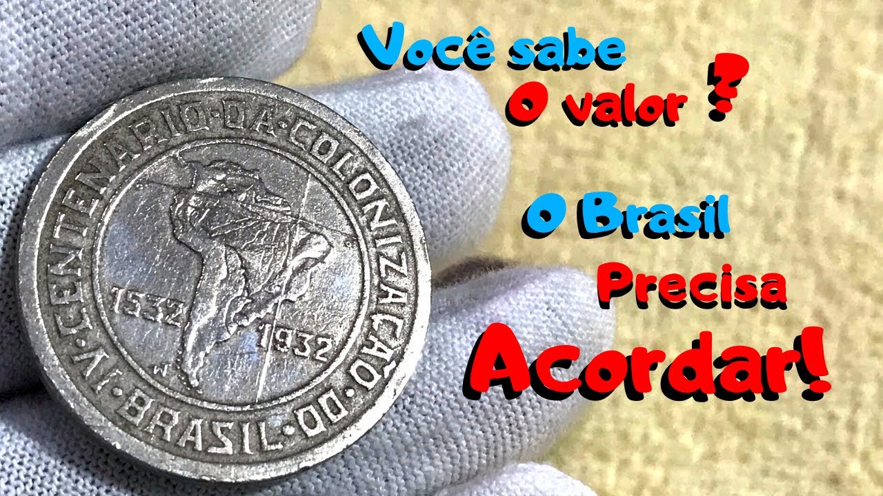 Moeda COMEMORATIVA de 1932 do IV Centenário da Colonização do Brasil # Coleção e Numismática 2020