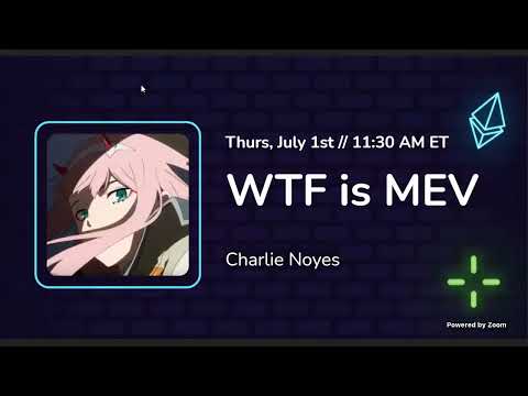 'WTF is MEV' - Charlie Noyes