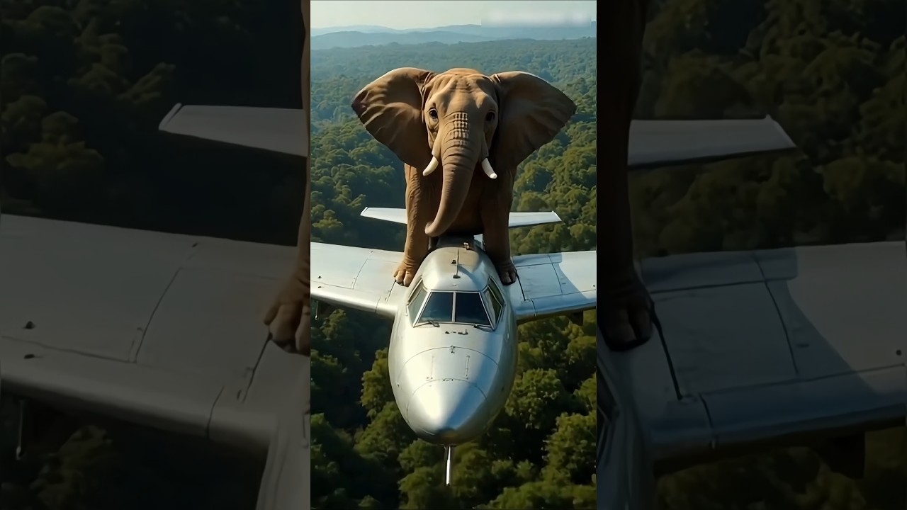 An elephant above a flight! A jungle adventure in the air