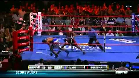 Javier Fortuna vs Yuandale Evans [ 1st round KO ]