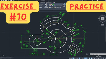 AutoCAD 2D Drawing Step By Step Practice for Beginners #70