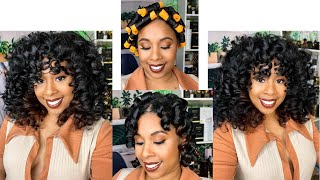 Perm Rod Set On Blown Out Hair| One Product