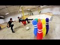 INFLATABLE BOWLING TRICK SHOTS 2!