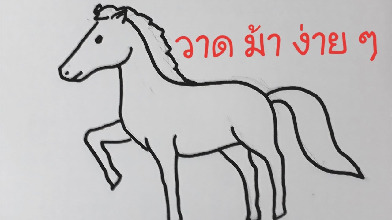 วาดรูป ม้า ง่ายๆ How to draw a horse ,