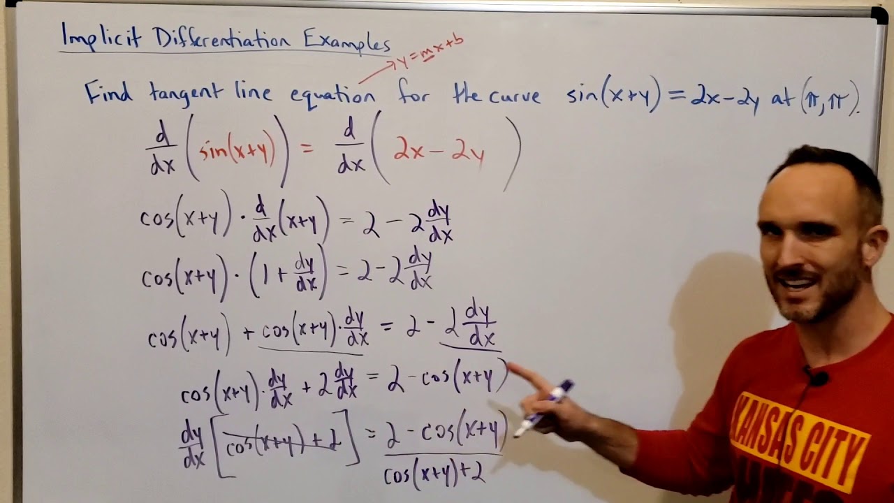 Implicit Differentiation Examples - YouTube