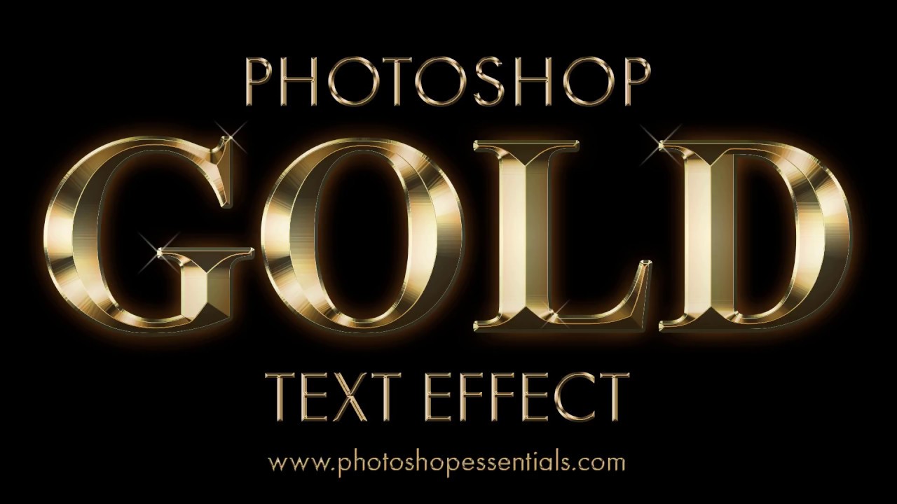 Photoshop Gold Text Effect Youtube