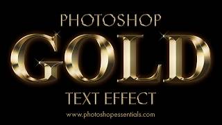 เอฟเฟกต์ข้อความสีทองของ Photoshop