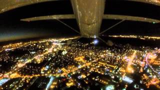 Night Flight SFO Bravo Transition for KSTS Cessna 172 with GoPro