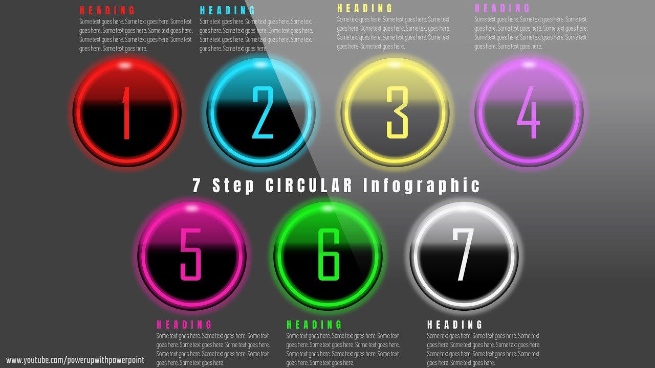 7 create 7 step circular infographic powerpoint template for training
