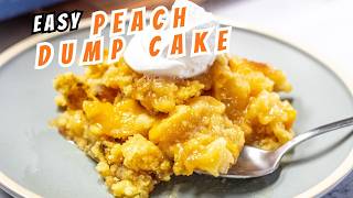 Easy Peach Dump Cake Recipe 🍑 (The Ultimate Summer Dessert Hack!) #easyrecipe