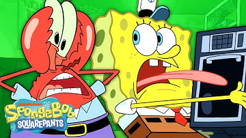 SpongeBob Takes His First Break 🚪 | Breakin