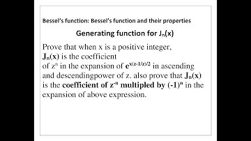 Generating function for Jn(x)- part 2