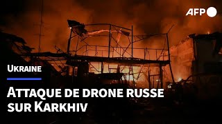 Ukraine: attaque de drone russe à Kharkiv | AFP Images