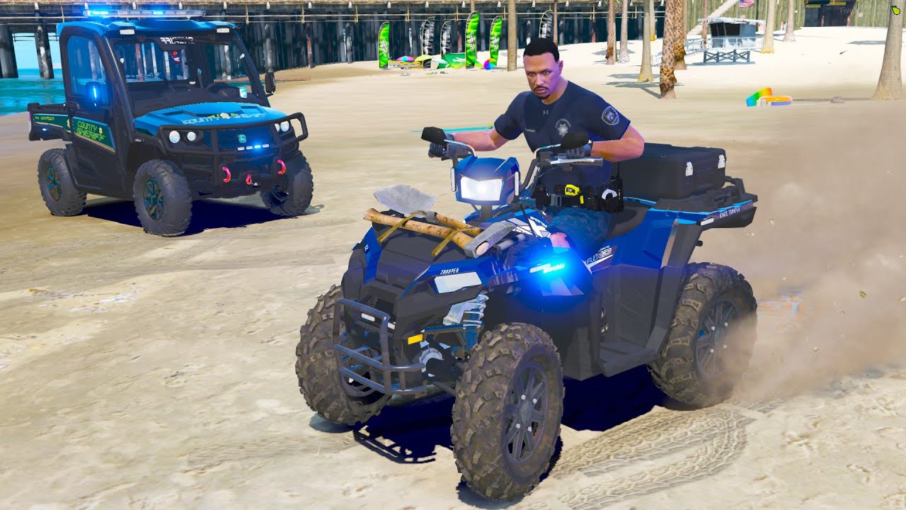 Wild Beach Patrol With ATV's in GTA 5 RP - YouTube