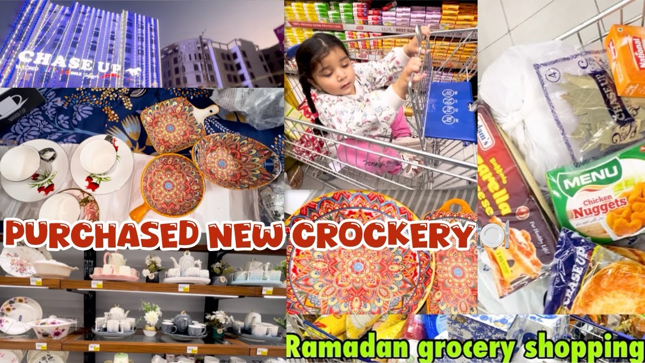 Shopping from sharjah crockery✅Ramadan grocery done✅Advance Ramadan mubarak to my youtube family😇