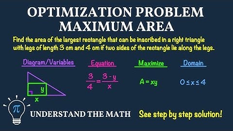 Example: Optimization Problem – Maximum Area of a Rectangle in a Right Triangle | Calculus 1