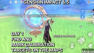 Genshin Impact 6.5 - Day 1 Find And Mark Calibration Targets On The Maps Puzzle Solution