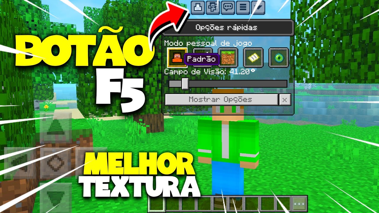 FINALMENTE BOTÃO DE F5 E INTERFACE NOVA PARA MINECRAFT PE! (Minecraft ...