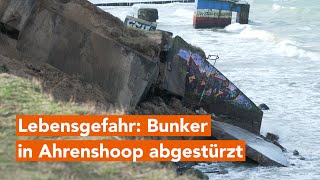 Lebensgefahr: NVA-Bunker in Ahrenshoop an der Steilküste abgestürzt