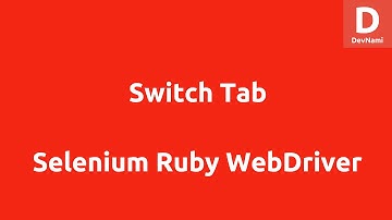 Selenium Ruby Switch Tab