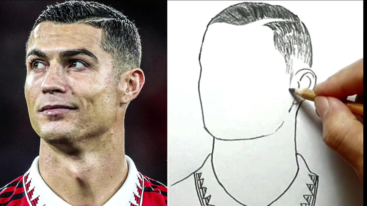 HOW TO DRAW REALISTIC CRISTIANO RONALDO PLAYER FOOTBALL #cr7 - YouTube