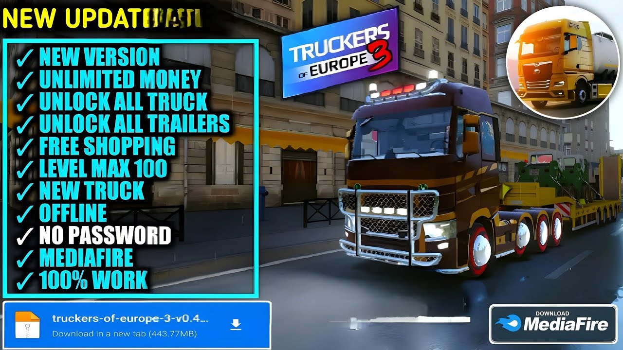 Truckers of Europe 3 v0.48.1 MOD APK [Unlimited Money, Fuel,