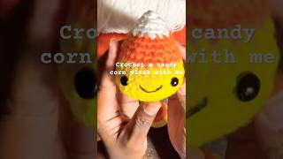 Candy Corn Crochet Plushie tutorial available on my YouTube channel  #crochet #candycorn #plushies
