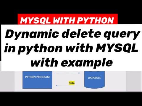 MYSQL WITH PYTHON: Dynamic delete query, how to take input from user to delete record from MYSQL.