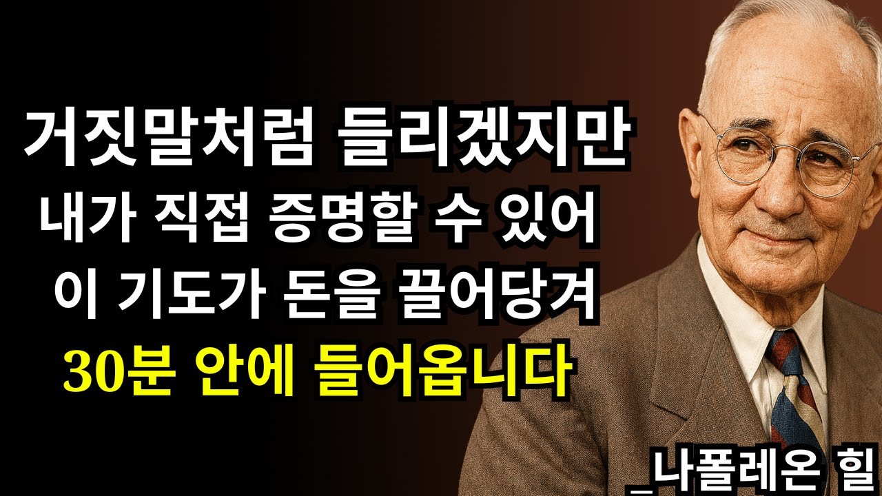 30분 안에 돈이 들어오는 기도? 제가 직접 해봤습니다 | 나폴레온 힐