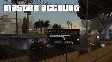 (SA-MP) Master Account System with Character Selection
